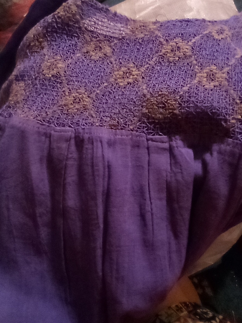 Mexican top size small and medium. Light Purple ( Bag U ) - Picture 3 of 3
